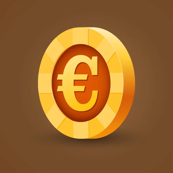 Vektor érme dollár euró arany — Stock Vector