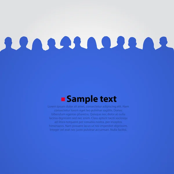 Fondo vectorial con silueta de personas . — Vector de stock