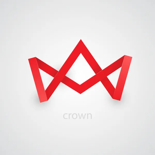 Paper crown. Vector illustration — Stock Vector