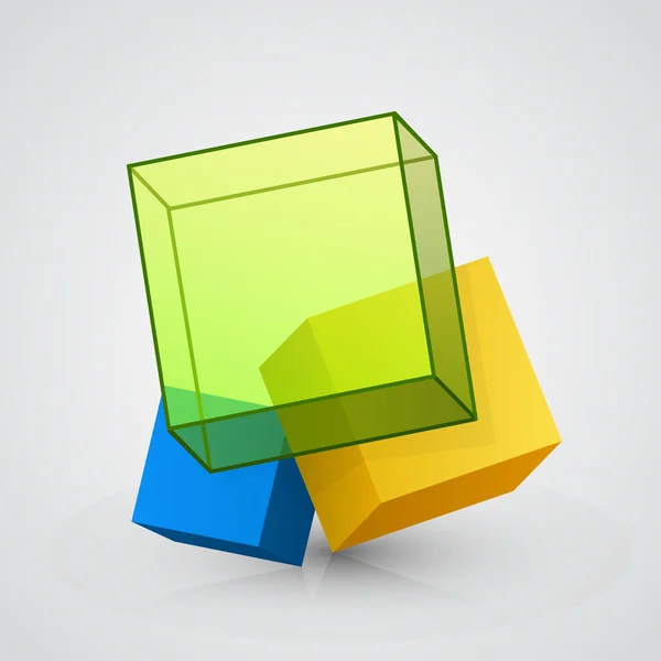 Vector 3d cube design — Stock Vector