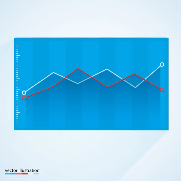 Gráfico en caja. Ilustración vectorial. Moderno — Vector de stock