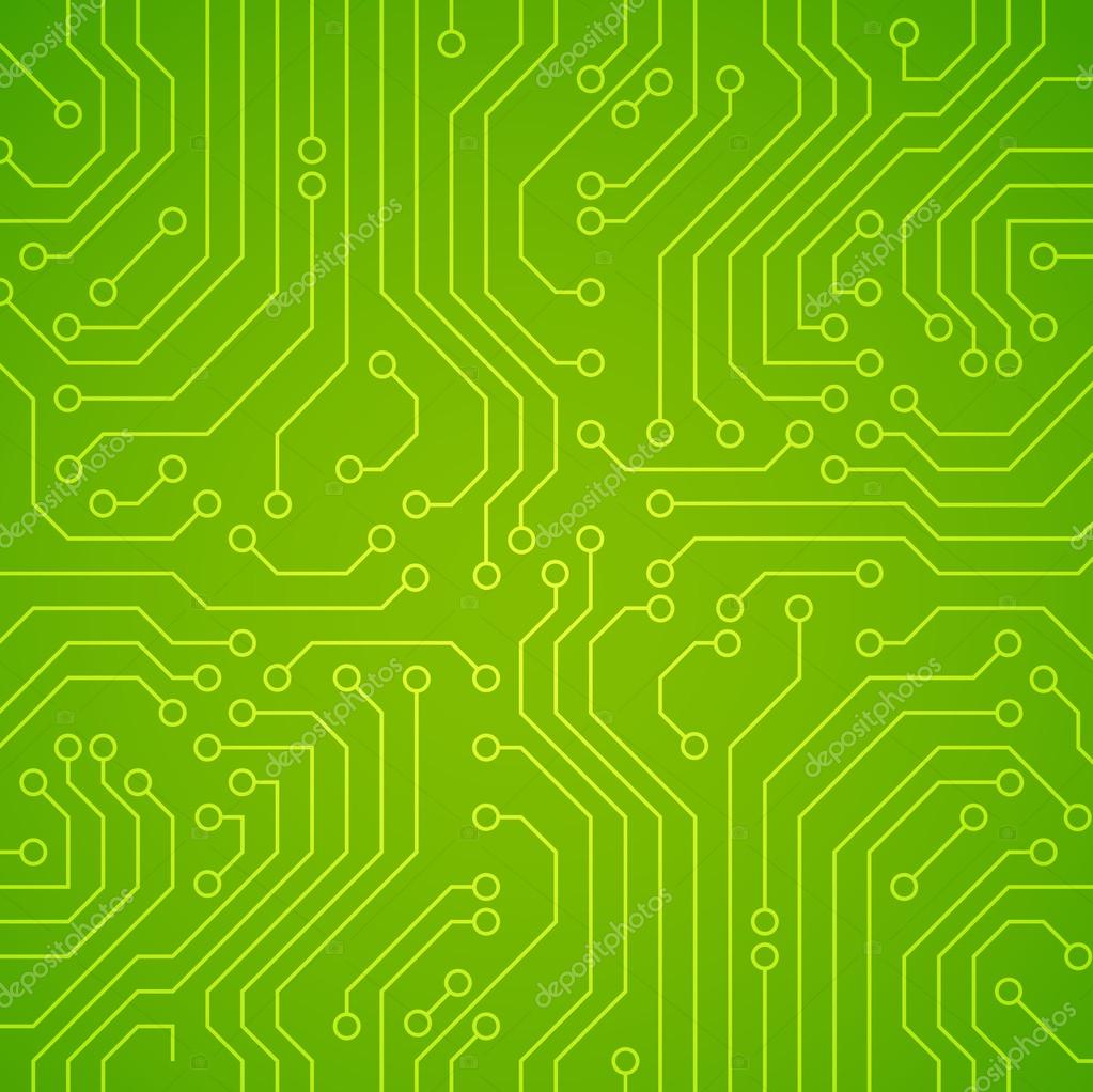 Vector circuit board. Green variant Stock Vector by ©hobbit_art 34607055