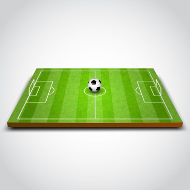 futbol sahası ile top vektör Illustration. Futbol