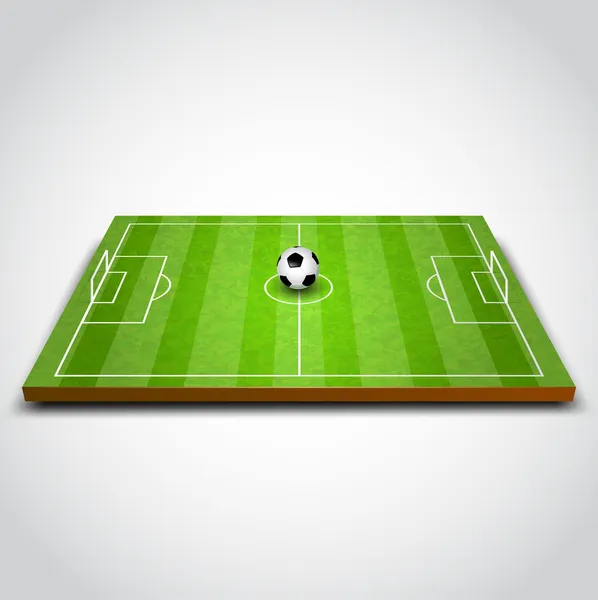 Illustrazione vettoriale del campo di calcio con palla. calcio — Vettoriale Stock