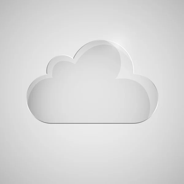 Icône nuage de verre vectoriel — Image vectorielle