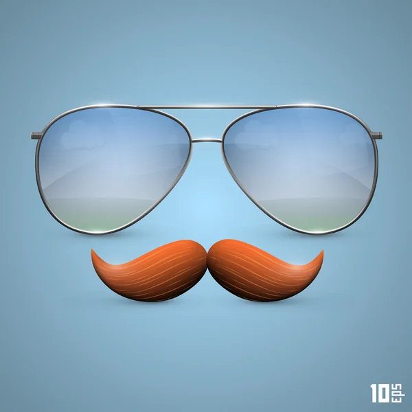 Gafas con bigote — Archivo Imágenes Vectoriales