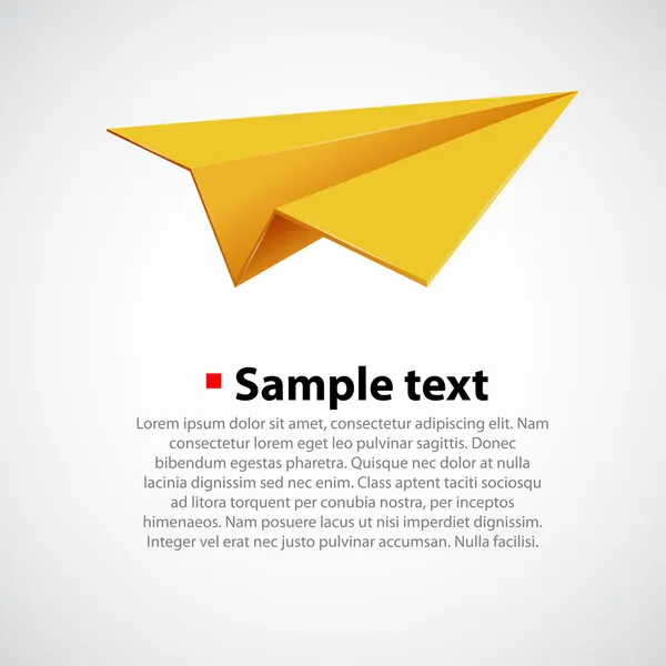 Paper airplane vector illsutration — Stock Vector