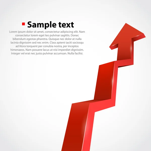 vector groei vooruitgang pijl. rood