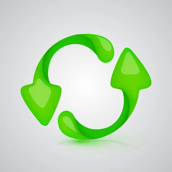 Vector icon refresh green — Stock Vector