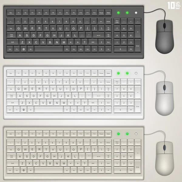 Teclado e mouse —  Vetores de Stock