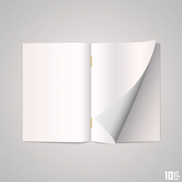 Öppna journalen papper — Stock vektor