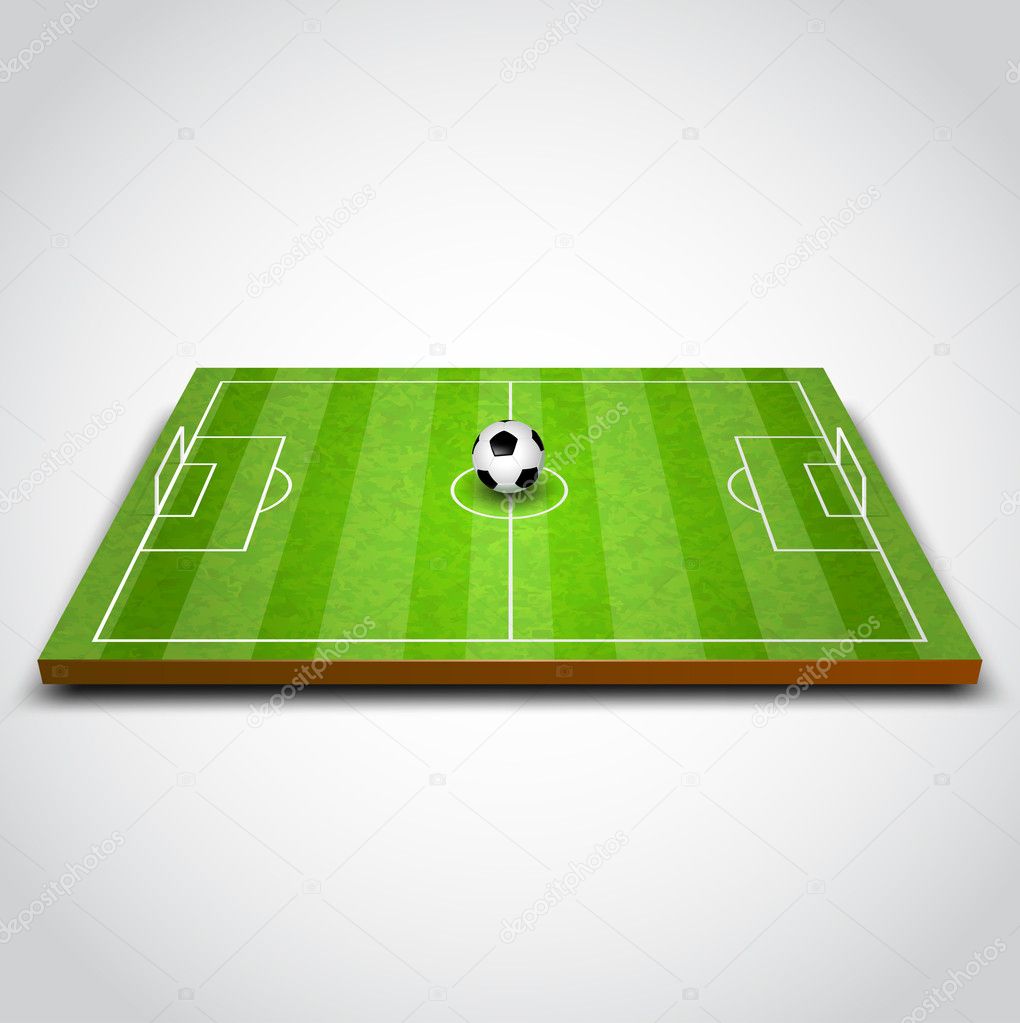 Vector Illustration Of Football Field With Ball Soccer Stock Vector Image By C Hobbit Art