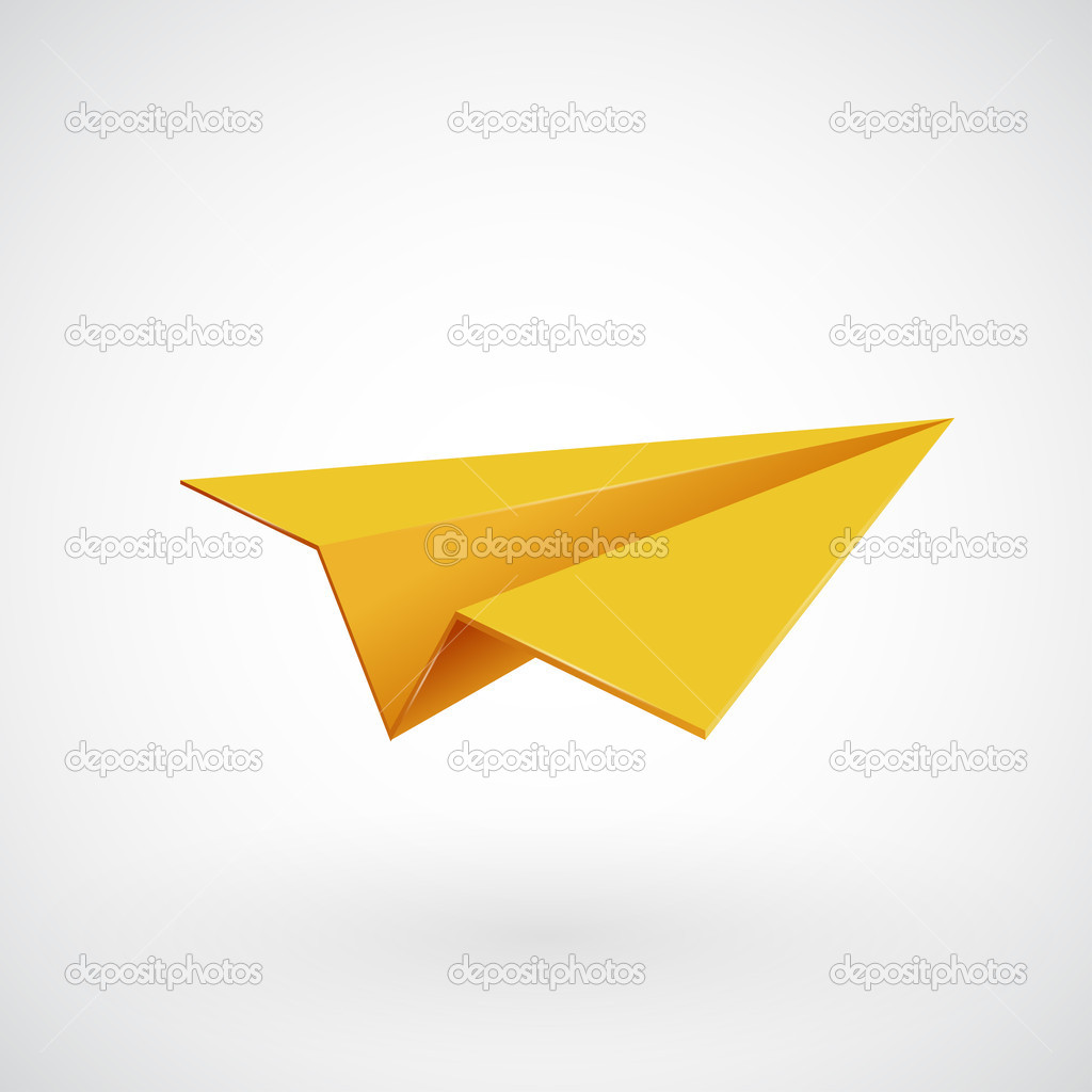 Paper airplane vector illsutration