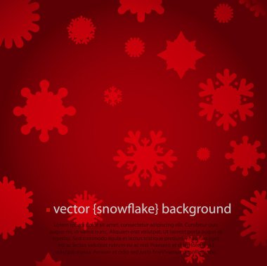 Kırmızı vektör kar tanesi arka plan