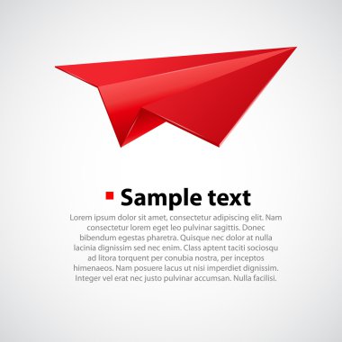 Paper airplane vector illsutration clipart