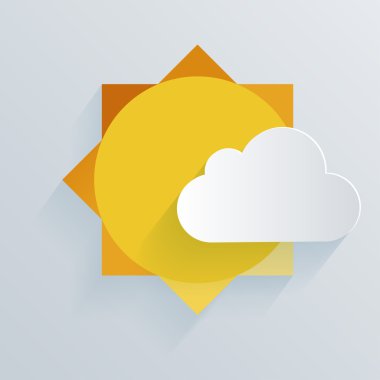 Kağıt güneş ve Kesek arka plan