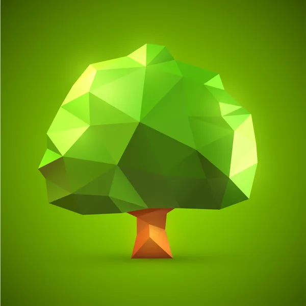 Origami drzewo ilustracja wektorowa — Wektor stockowy