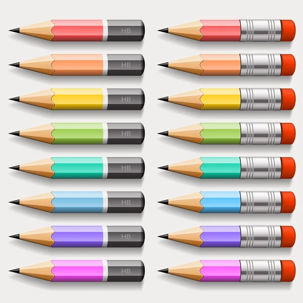 Collection of pencils — Stock Vector