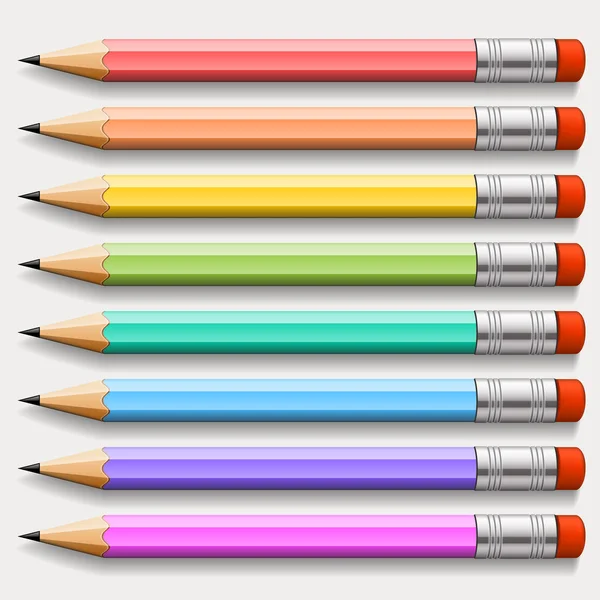 Collection of pencils — Stock Vector