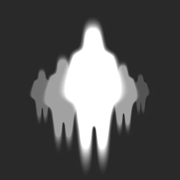 Silhouette des fantômes des gens — Image vectorielle