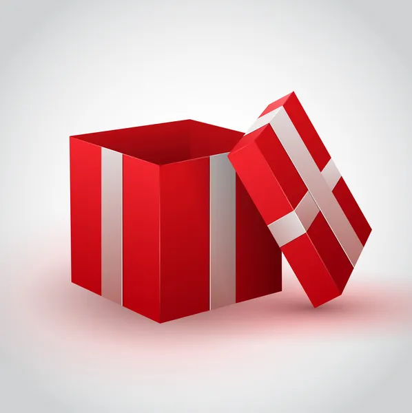 Rote Geschenkschachtel — Stockvektor