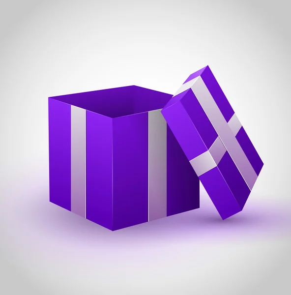 Purple gift box — Stock Vector