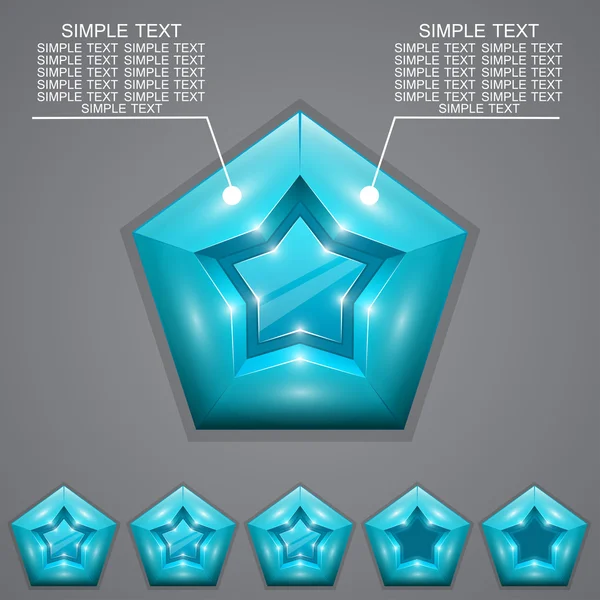 Clasificación de cinco estrellas — Vector de stock