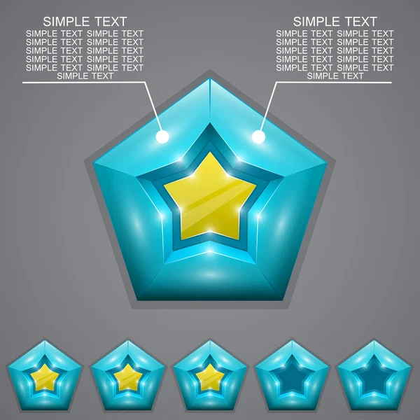 Clasificación de cinco estrellas — Archivo Imágenes Vectoriales