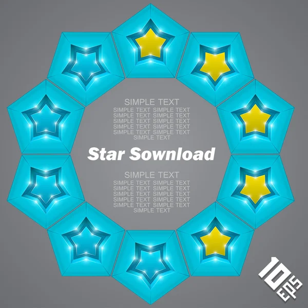 Estrella Descargar — Vector de stock