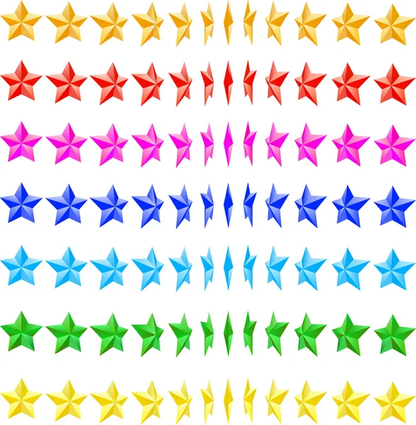 Estrellas de color — Vector de stock