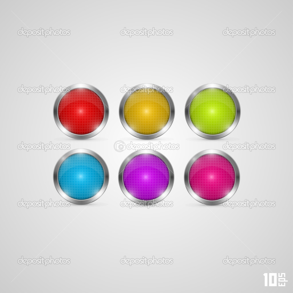 Vector glossy buttons