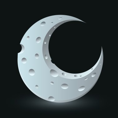 Vector moon illustration clipart