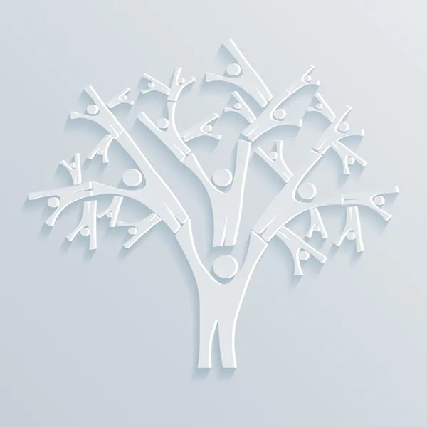 Ağaç adamlar illüstrasyon vektör