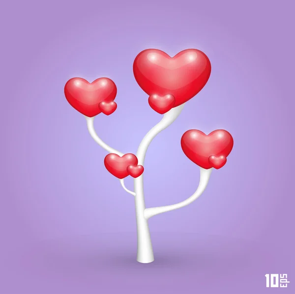 Baum der Herzen — Stockvektor
