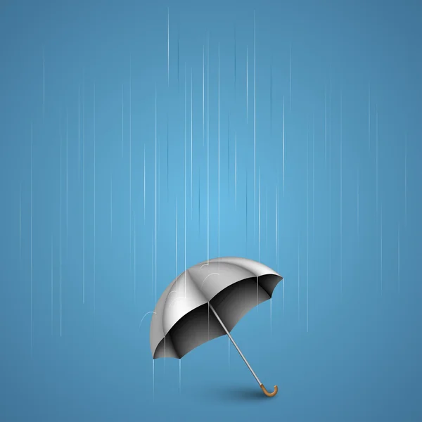 Parapluie avec forte pluie — Image vectorielle