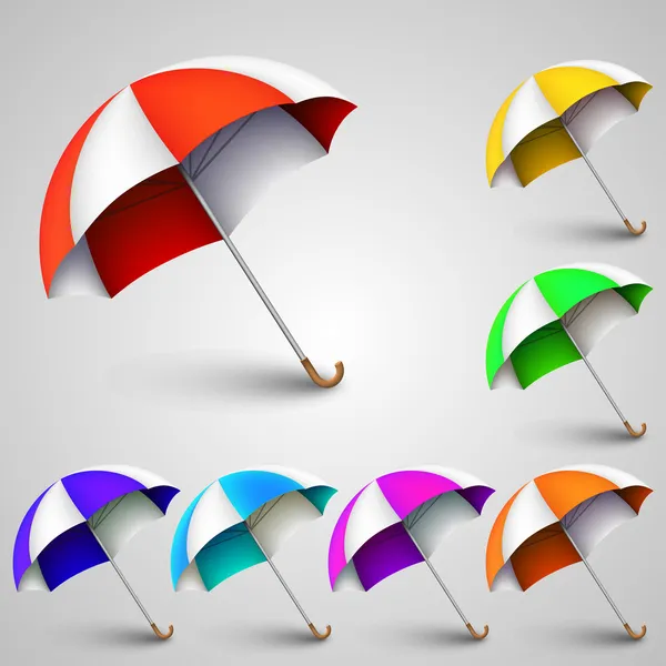 Colored umbrellas — Stock Vector