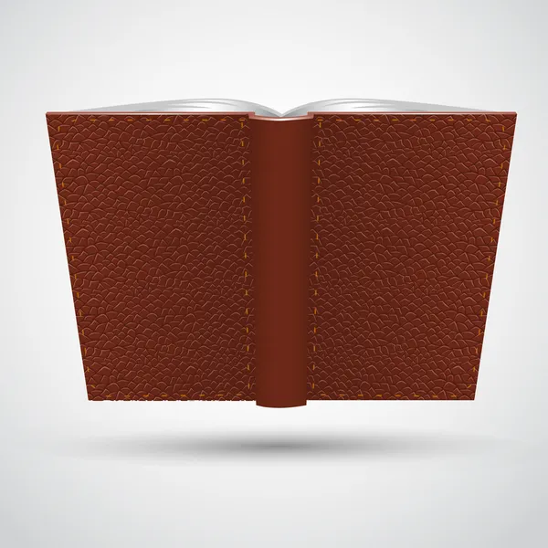 Βιβλίο ανοιγμένο δέρμα διάνυσμα — Διανυσματικό Αρχείο