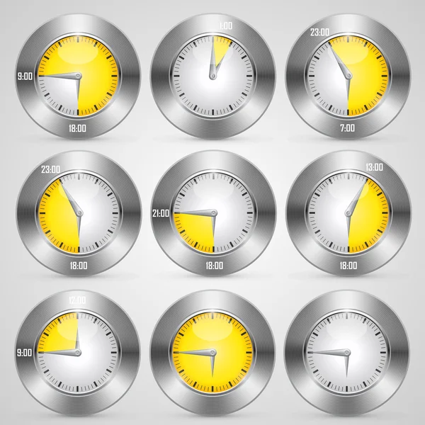 Часы с отметкой времени — стоковый вектор