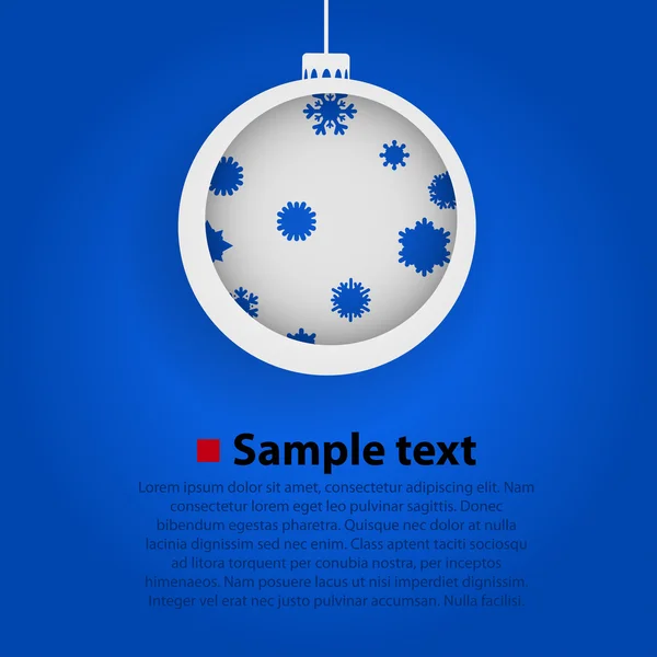 Papier Weihnachten Spielzeug blauer Hintergrund — Stockvektor