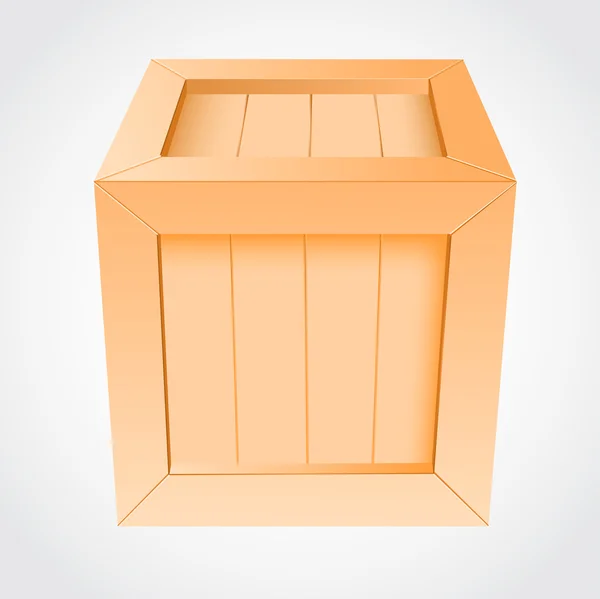 Trä vektor box — Stock vektor