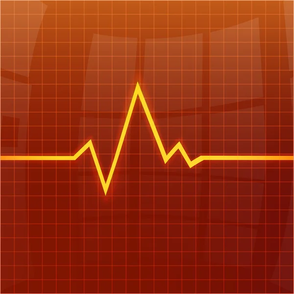 Abstrato coração bate cardiograma ilustração — Vetor de Stock