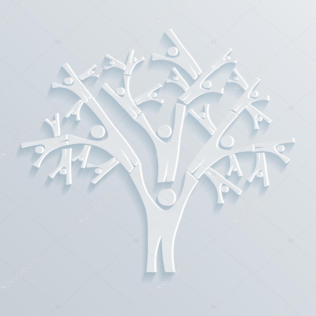 Tree People vector illustration