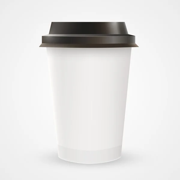 Закрыть бланк бумажной чашки кофе . — стоковый вектор
