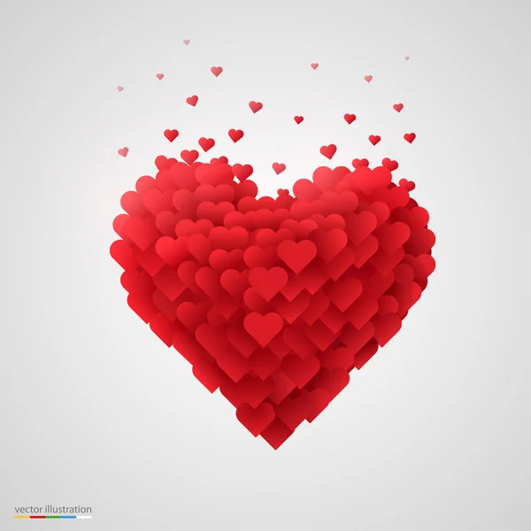 Valentines corazón . Ilustración de stock