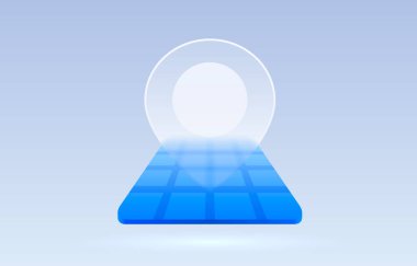 Cam konum haritası şeffaf simge, koleksiyon işareti. Vektör