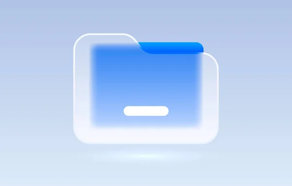 글래스 파일 문서 투명 아이콘, 컬렉션 사인. Vector — 스톡 벡터