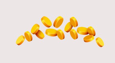 Düşen paralar, düşen paralar, uçan altın paralar, altın yağmurlar. Büyük ikramiye ya da başarı konsepti. Modern arkaplan.