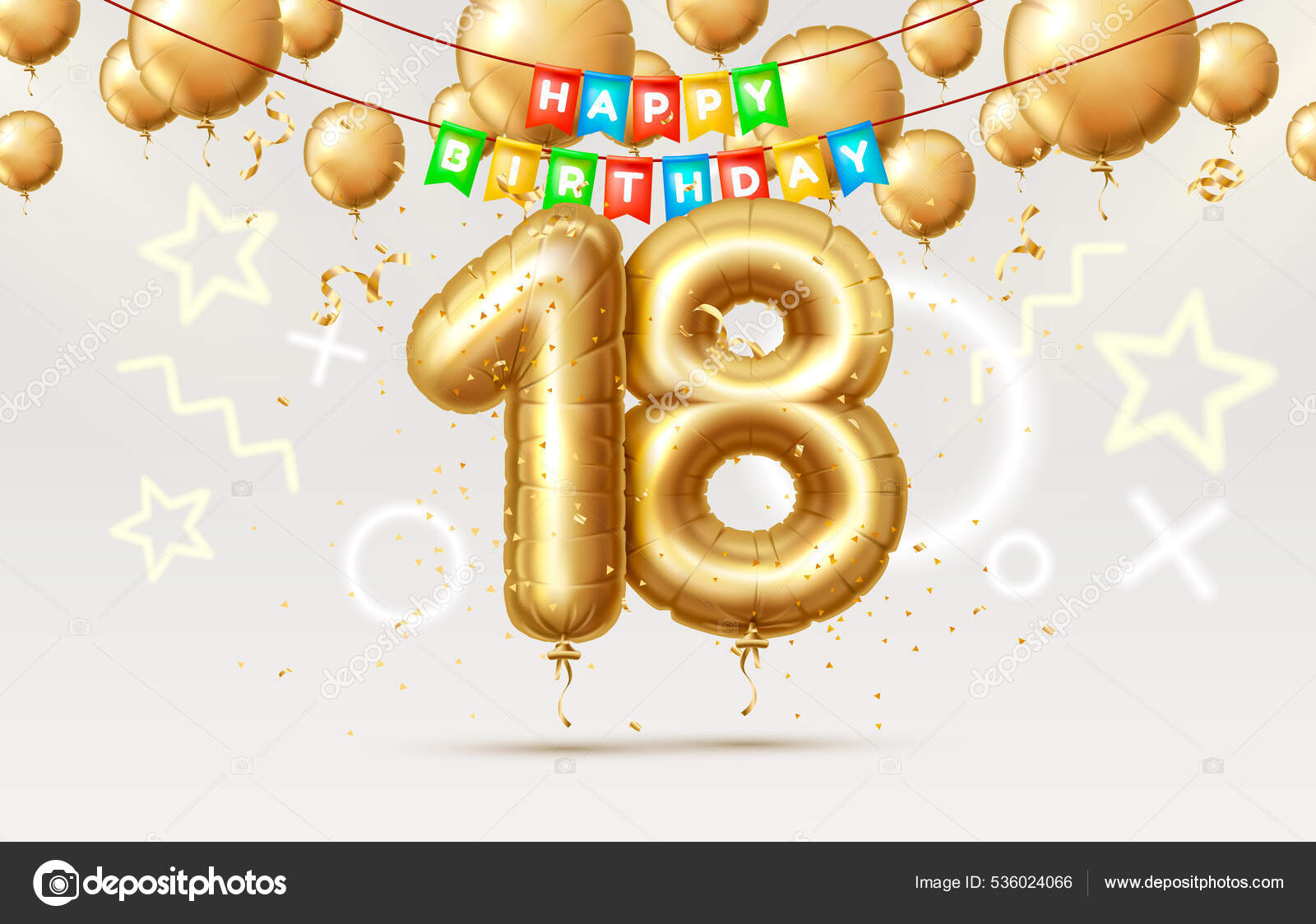 Feliz Cumpleaños 18 años aniversario de la persona cumpleaños