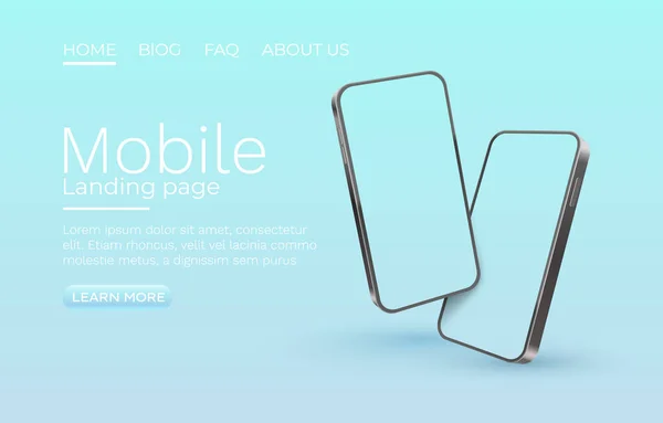 Smartphone mobiler Bildschirm, Technologie mobiles Display. Vektor — Stockvektor