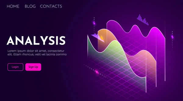 Concept d'analyse financière. Commerce de cartes. Modèle de demande d'entreprise. — Image vectorielle